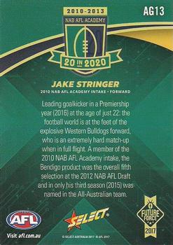 2017 Select Future Force - 2016 NAB AFL Academy 20 in 2020 Team #AG13 Jake Stringer Back